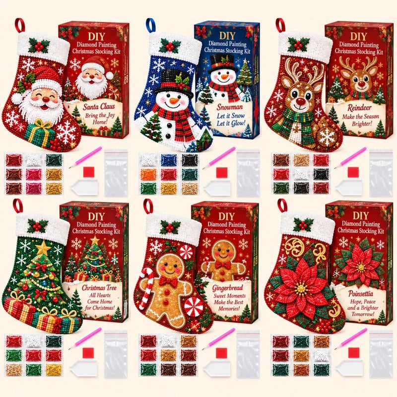 🔥LAST DAY SAVE 50%🎅Dly Diamond Painting Christmas Stocking kit