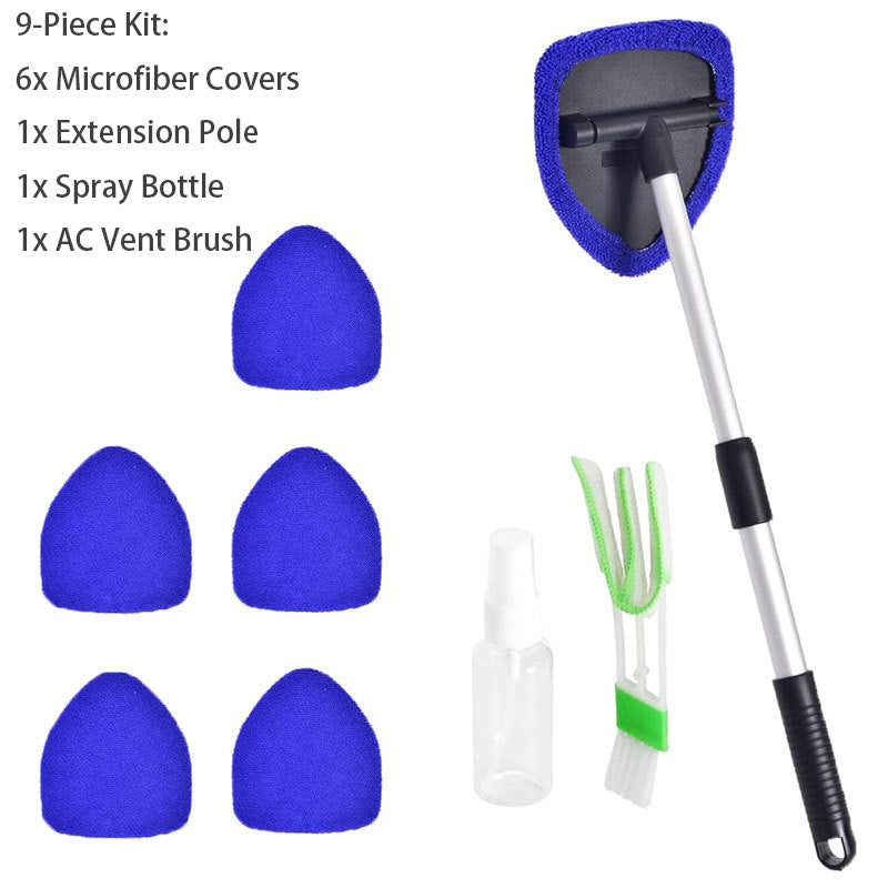 9-Piece Extendable Windshield & Interior Window Cleaner Kit