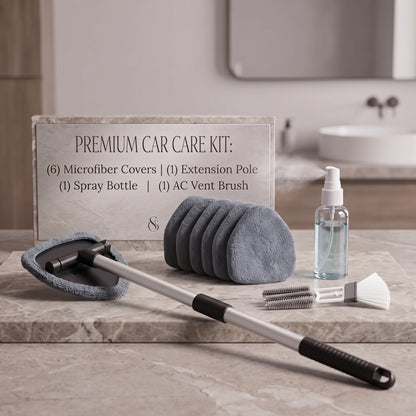 9-Piece Extendable Windshield & Interior Window Cleaner Kit