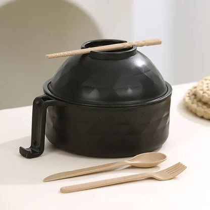 ⏳HOT SALE 50% OFF!⏰🔥 Wheat Straw Ramen Bowl Draining Design Microwave Safe Noodle Cooke