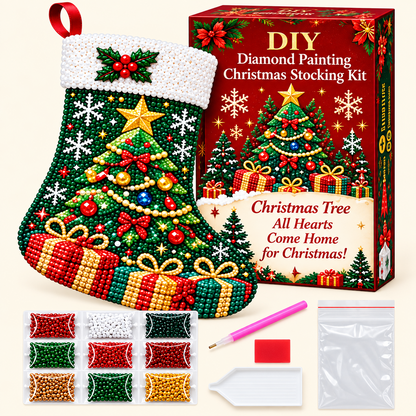 🔥LAST DAY SAVE 50%🎅Dly Diamond Painting Christmas Stocking kit