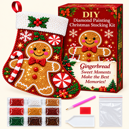 🔥LAST DAY SAVE 50%🎅Dly Diamond Painting Christmas Stocking kit