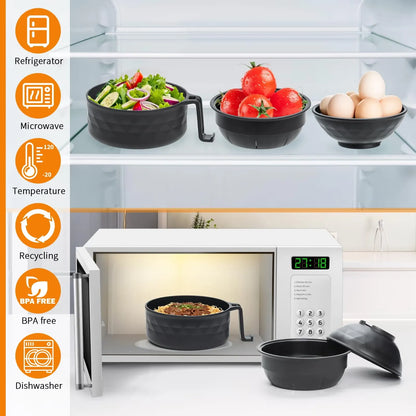 ⏳HOT SALE 50% OFF!⏰🔥 Wheat Straw Ramen Bowl Draining Design Microwave Safe Noodle Cooke