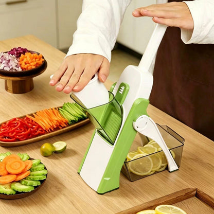 4-in-1 Safe Mandoline Slicer – Fast, Precise Slicing with Hands Safely Away from the Blade