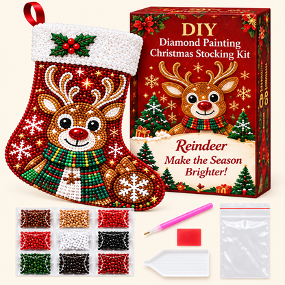 🔥LAST DAY SAVE 50%🎅Dly Diamond Painting Christmas Stocking kit