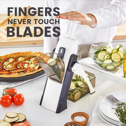 4-in-1 Safe Mandoline Slicer – Fast, Precise Slicing with Hands Safely Away from the Blade