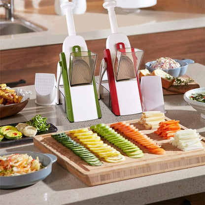 4-in-1 Safe Mandoline Slicer – Fast, Precise Slicing with Hands Safely Away from the Blade