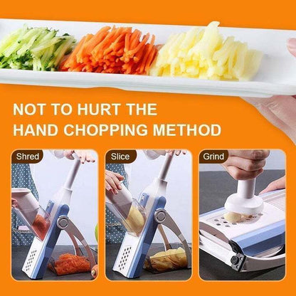 4-in-1 Safe Mandoline Slicer – Fast, Precise Slicing with Hands Safely Away from the Blade