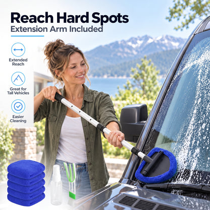 9-Piece Extendable Windshield & Interior Window Cleaner Kit