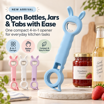 ⚡ Final Day! Buy 1 Get 1 FREE ✨ 4-in-1 Everyday Bottle & Jar Opener