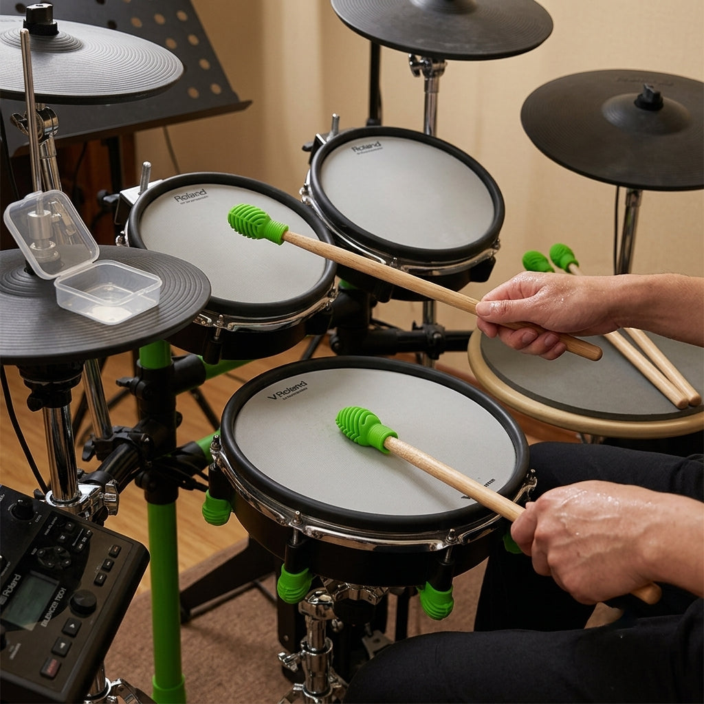 Silicone Drumstick Mute Tips &amp; Practice Caps