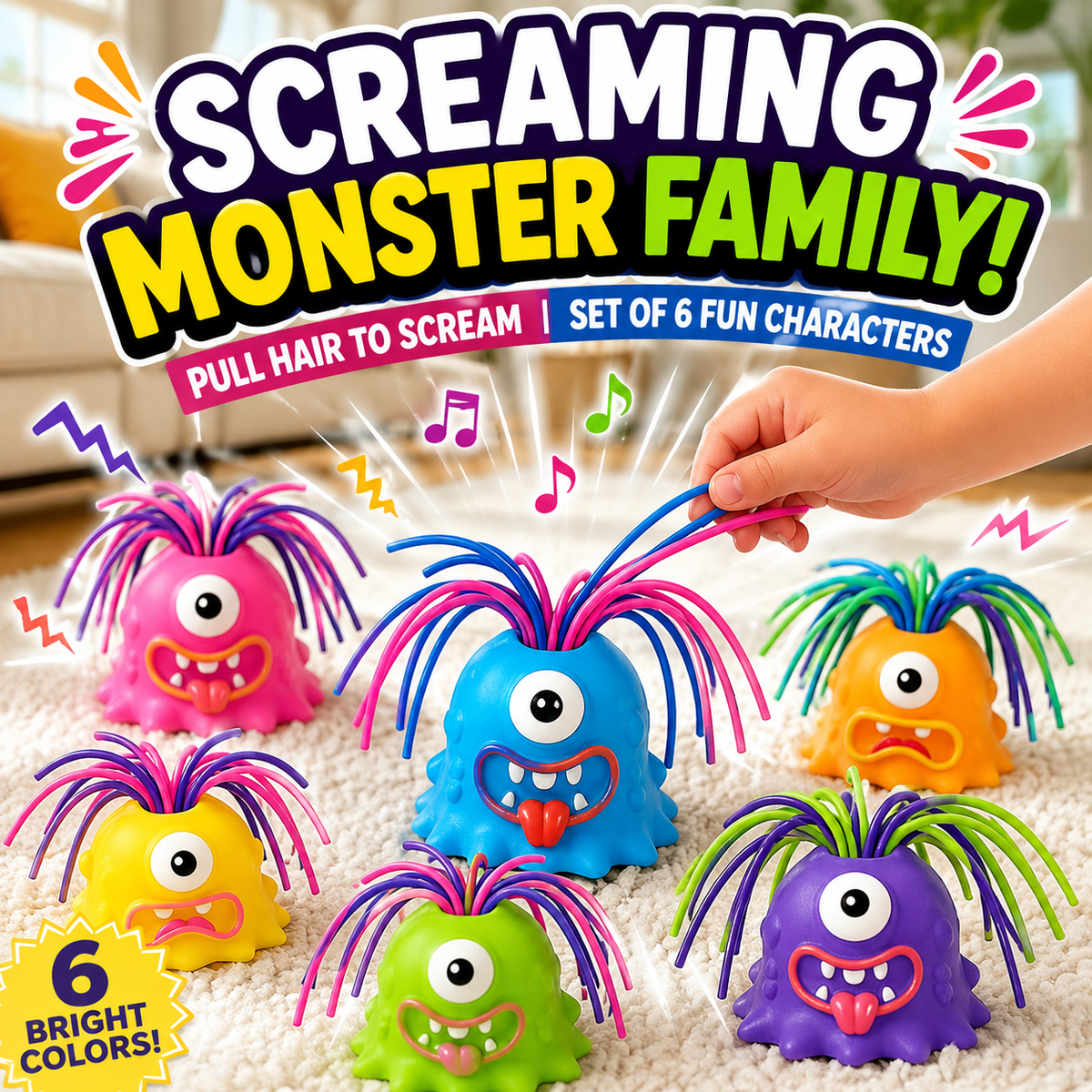 🔥Last Day 50% OFF - 👾 The screaming monster family - Buy 1 Get 1 Free