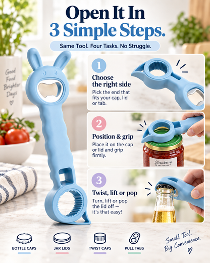 ⚡ Final Day! Buy 1 Get 1 FREE ✨ 4-in-1 Everyday Bottle & Jar Opener