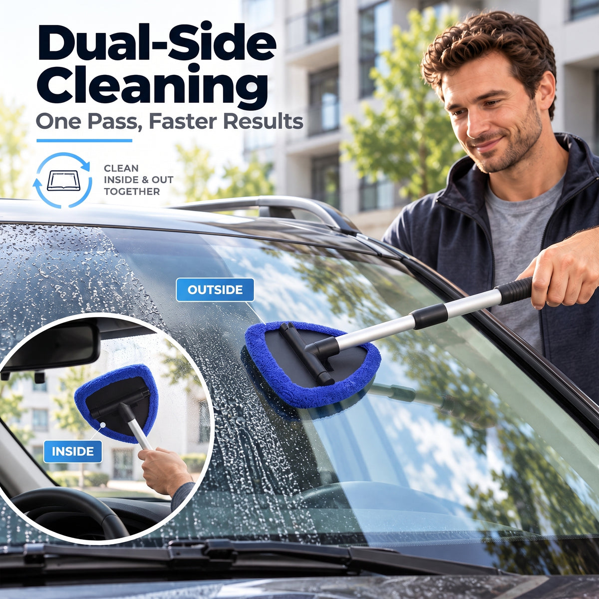 9-Piece Extendable Windshield & Interior Window Cleaner Kit
