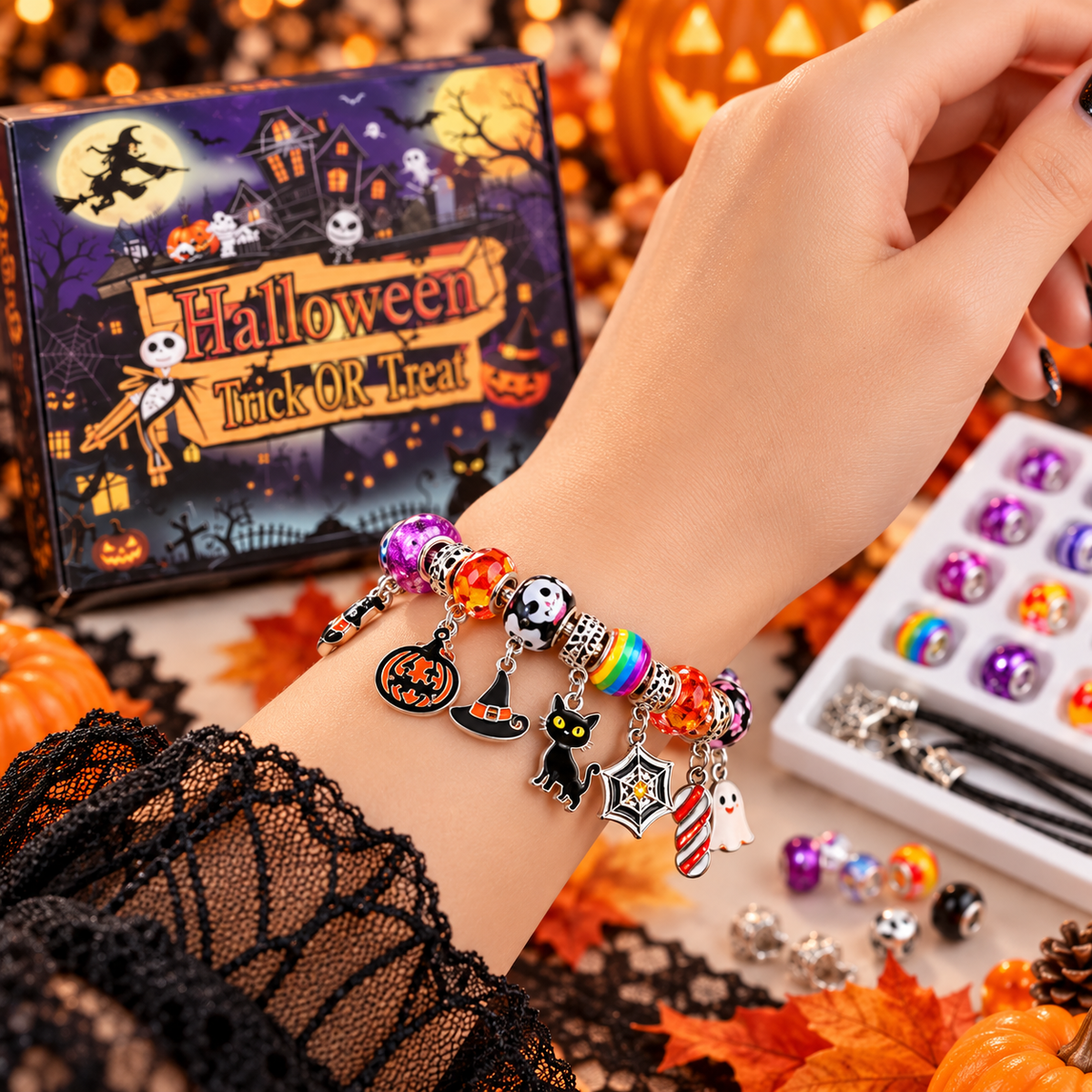 🔥 50% OFF — Limited Time Only | Halloween Treasures Charm Bracelet 🎃 (Limited Edition)