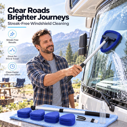 9-Piece Extendable Windshield & Interior Window Cleaner Kit