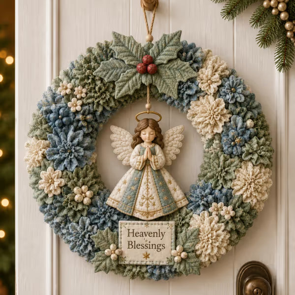 ✨Handmade Festive 3D Fabric Poke Wreath Kit — No Sewing Required