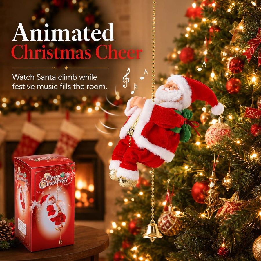 2026 BEST GIFT TO FAMILY Electric Climbing Santa Claus Musical Toys