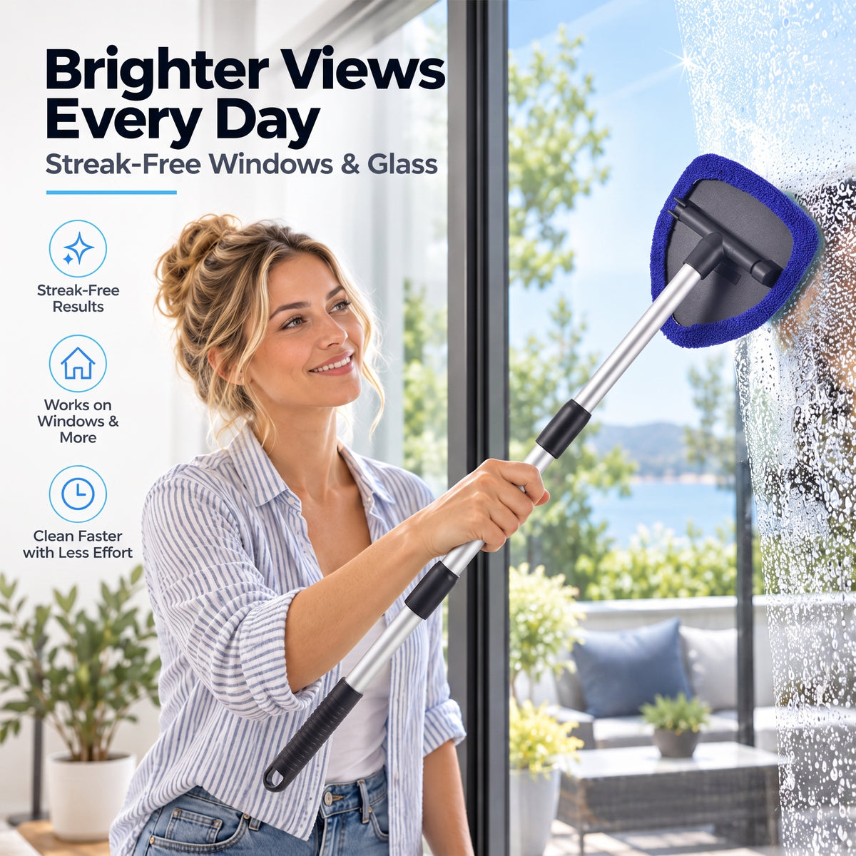9-Piece Extendable Windshield & Interior Window Cleaner Kit