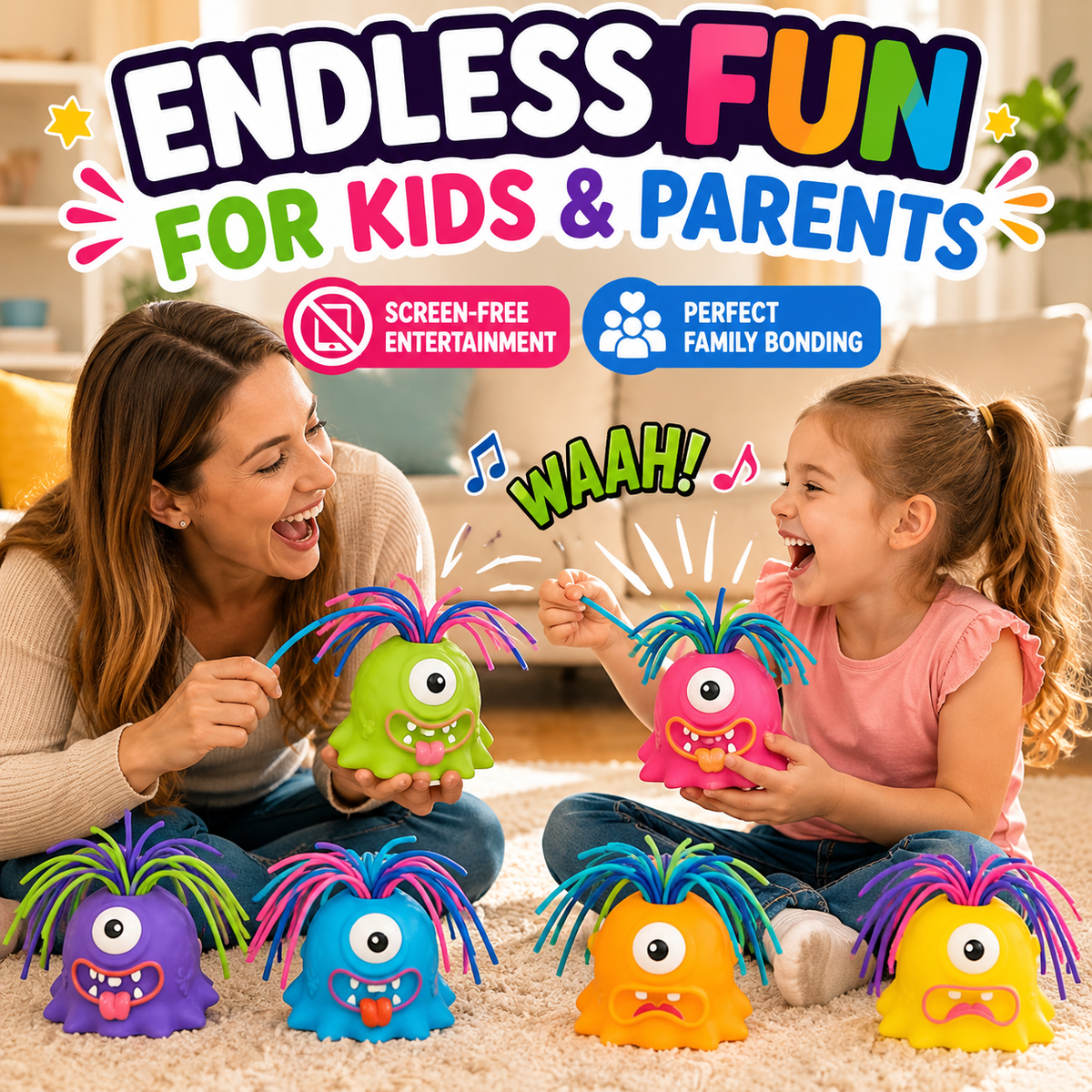 🔥Last Day 50% OFF - 👾 The screaming monster family