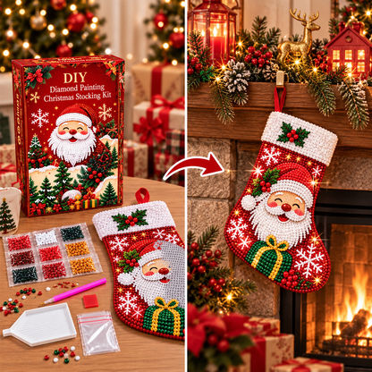 🔥LAST DAY SAVE 50%🎅Dly Diamond Painting Christmas Stocking kit