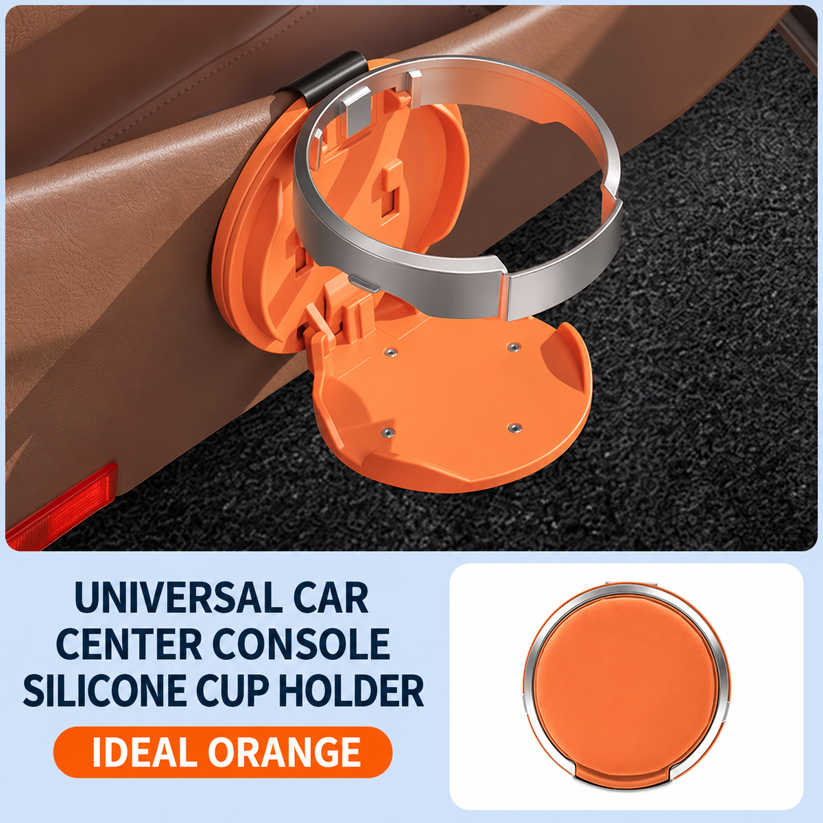 🚗 Universal Foldable Car Cup Holder – Space-Saving Drink & Phone Holder