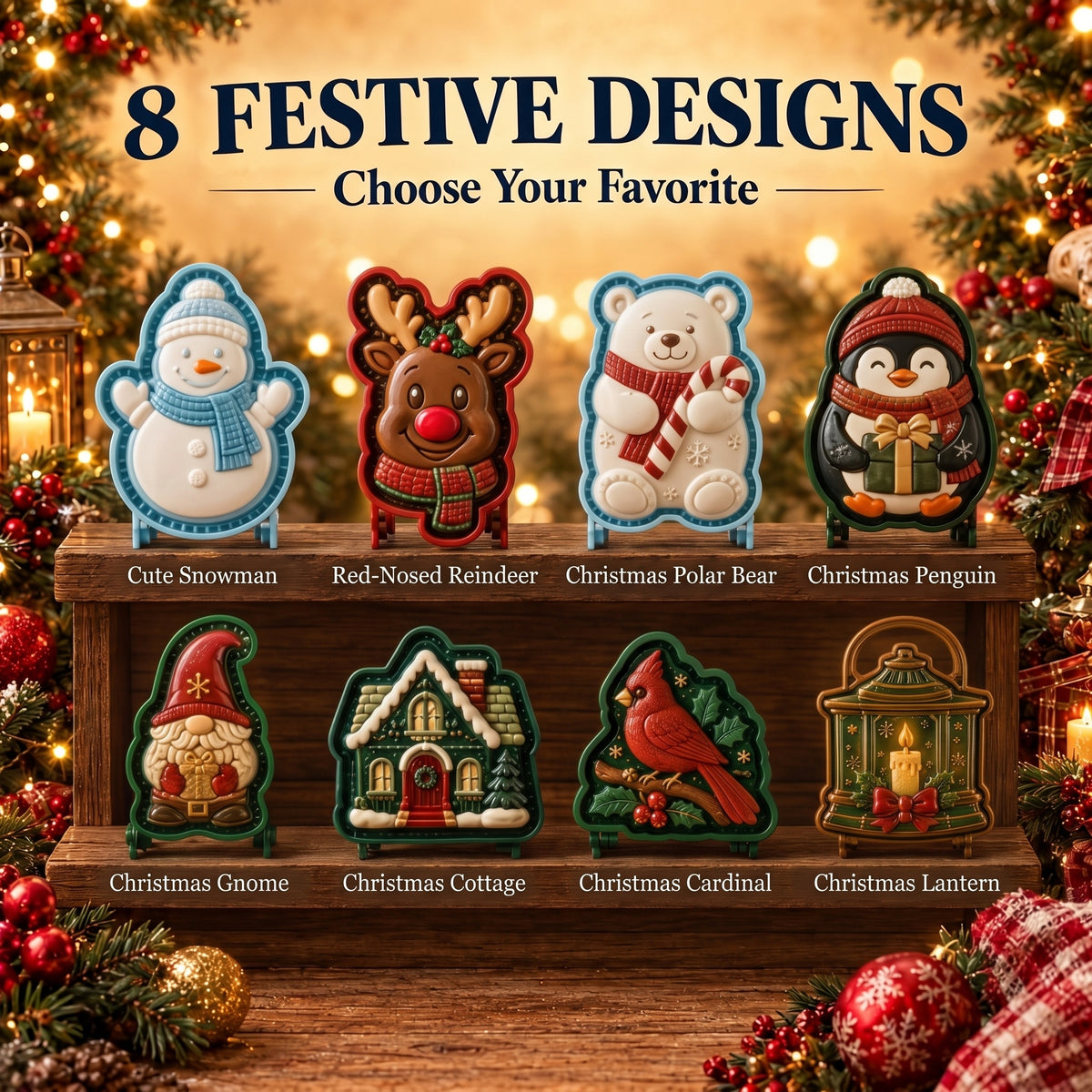 🔥Festive 3D Christmas Mini Pie Mold Set – Create Delightful Holiday Pocket Pies🎄