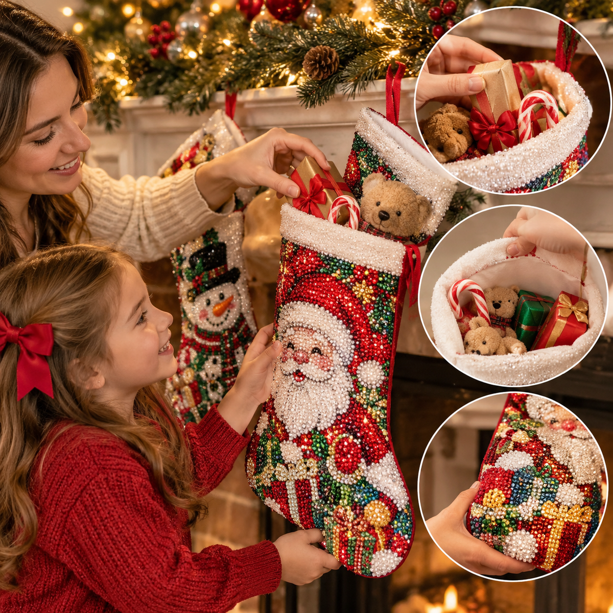🔥LAST DAY SAVE 50%🎅Dly Diamond Painting Christmas Stocking kit