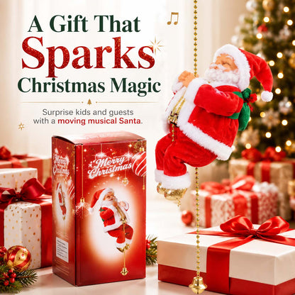 2026 BEST GIFT TO FAMILY Electric Climbing Santa Claus Musical Toys