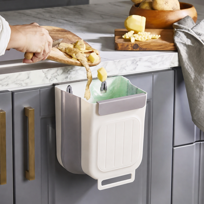 The Space-Saving Hanging Trash Can